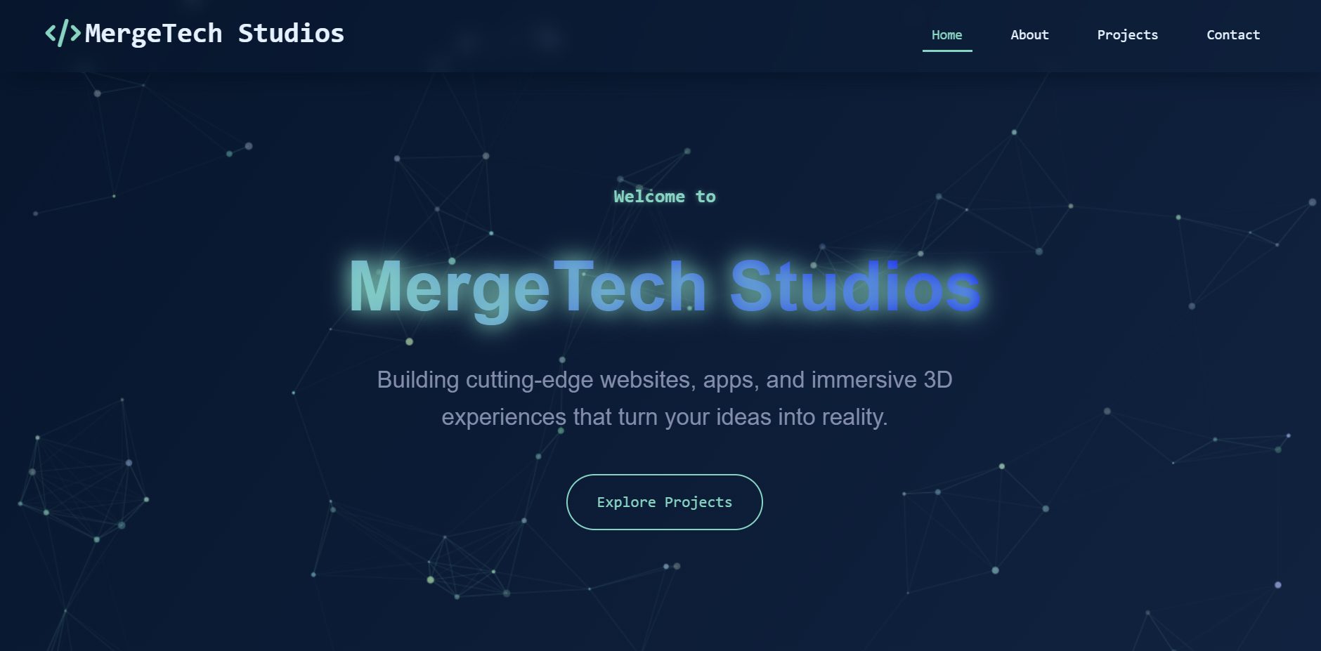 MergeTech Studios homepage image